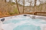 Terrace level hot tub